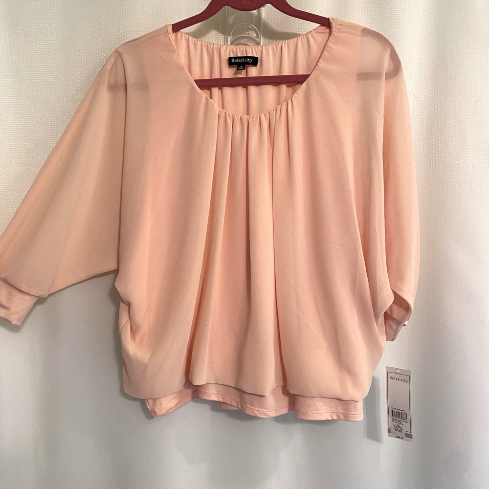 1X Chiffon Blouson top